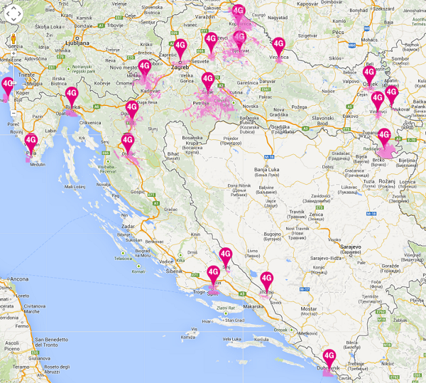 imotski karta hrvatske HT ova LTE mreža dostupna u Vukovaru, Vinkovcima, Sinju, Imotskom  imotski karta hrvatske