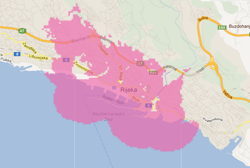 karta rijeke po kvartovima HT: cjenik usluga u LTE mreži i karta pokrivenosti | mob.hr karta rijeke po kvartovima
